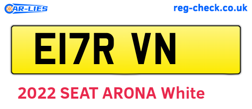 E17RVN are the vehicle registration plates.