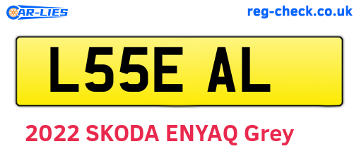 L55EAL are the vehicle registration plates.