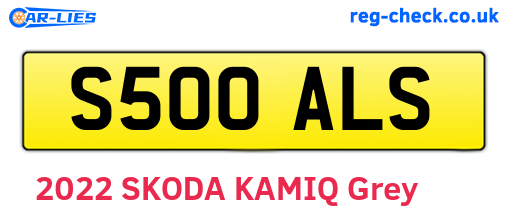S500ALS are the vehicle registration plates.