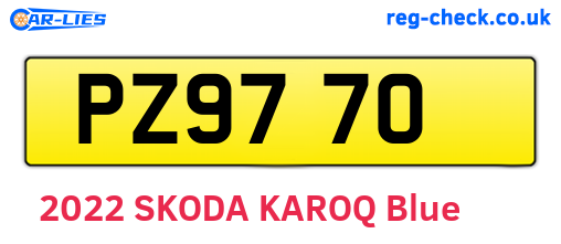 PZ9770 are the vehicle registration plates.