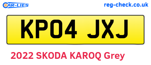 KP04JXJ are the vehicle registration plates.