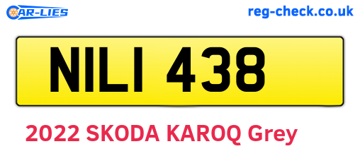NIL1438 are the vehicle registration plates.