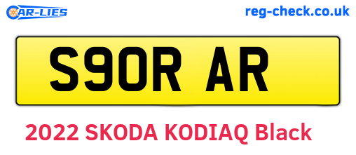 S90RAR are the vehicle registration plates.