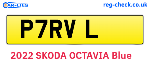 P7RVL are the vehicle registration plates.