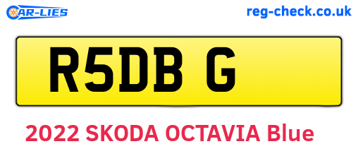 R5DBG are the vehicle registration plates.