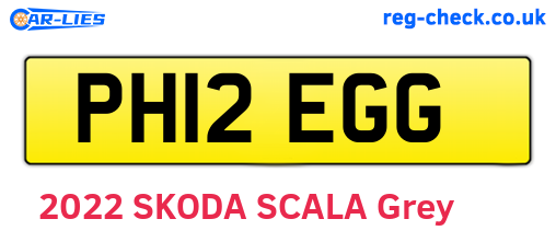 PH12EGG are the vehicle registration plates.