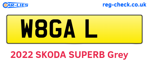 W8GAL are the vehicle registration plates.
