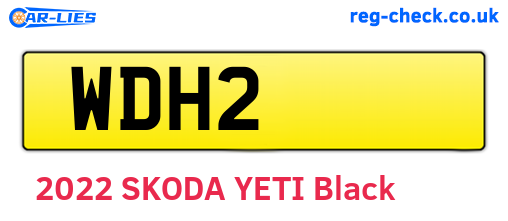 WDH2 are the vehicle registration plates.