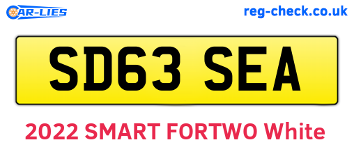 SD63SEA are the vehicle registration plates.