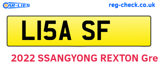 L15ASF are the vehicle registration plates.