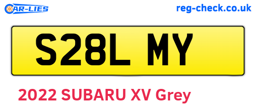 S28LMY are the vehicle registration plates.