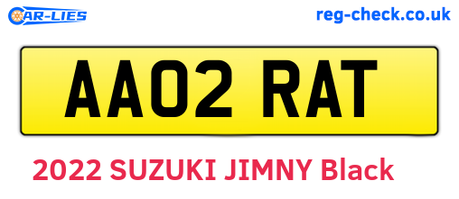 AA02RAT are the vehicle registration plates.