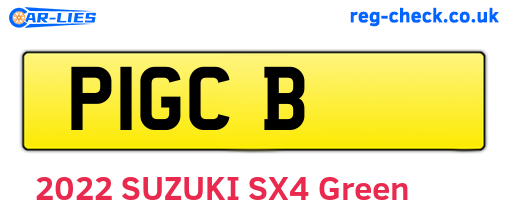 P1GCB are the vehicle registration plates.