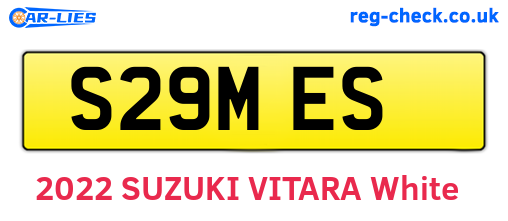 S29MES are the vehicle registration plates.