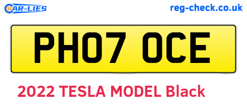 PH07OCE are the vehicle registration plates.