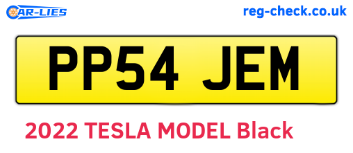 PP54JEM are the vehicle registration plates.
