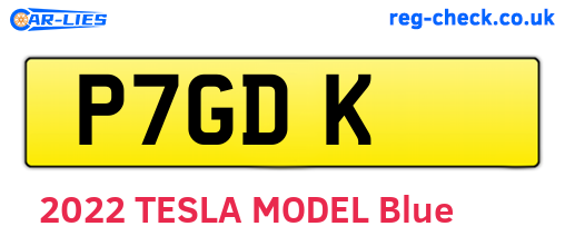 P7GDK are the vehicle registration plates.