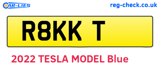 R8KKT are the vehicle registration plates.