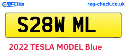 S28WML are the vehicle registration plates.