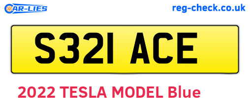 S321ACE are the vehicle registration plates.