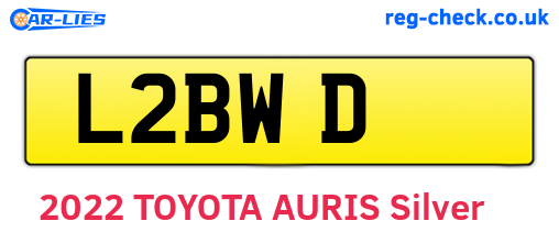 L2BWD are the vehicle registration plates.