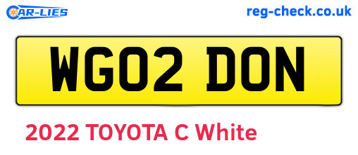 WG02DON are the vehicle registration plates.