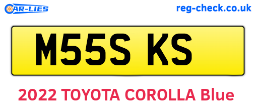 M55SKS are the vehicle registration plates.