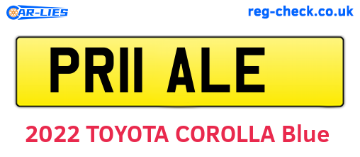 PR11ALE are the vehicle registration plates.