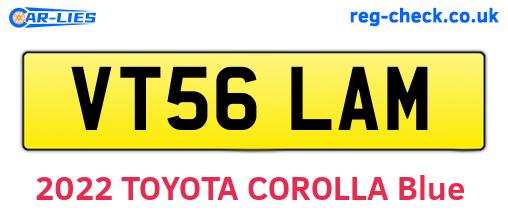 VT56LAM are the vehicle registration plates.