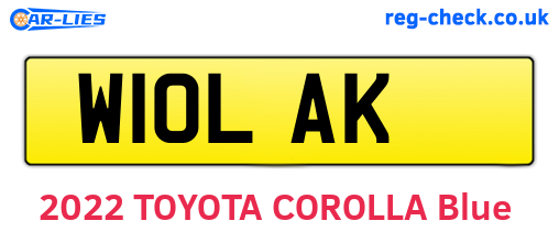 W10LAK are the vehicle registration plates.