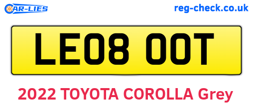 LE08OOT are the vehicle registration plates.