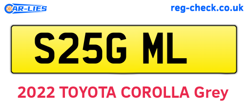 S25GML are the vehicle registration plates.