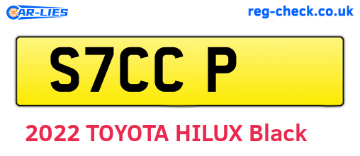 S7CCP are the vehicle registration plates.