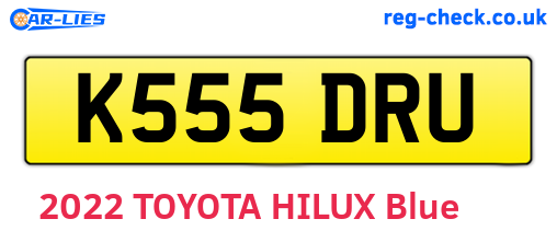 K555DRU are the vehicle registration plates.