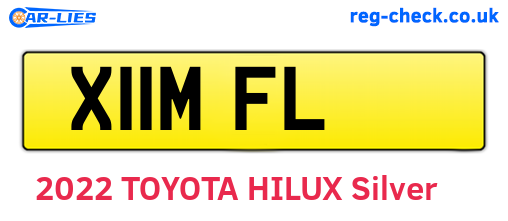 X11MFL are the vehicle registration plates.