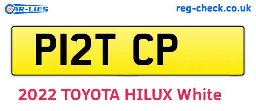 P12TCP are the vehicle registration plates.