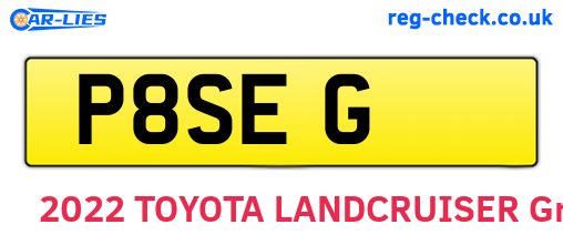P8SEG are the vehicle registration plates.