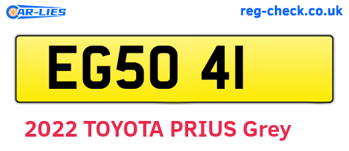EG5041 are the vehicle registration plates.