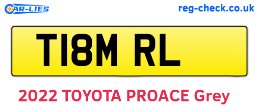 T18MRL are the vehicle registration plates.