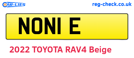 NON1E are the vehicle registration plates.