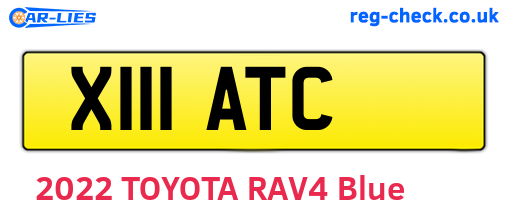 X111ATC are the vehicle registration plates.