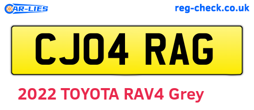 CJ04RAG are the vehicle registration plates.