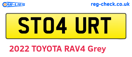 ST04URT are the vehicle registration plates.