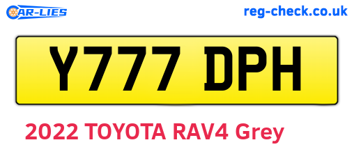 Y777DPH are the vehicle registration plates.