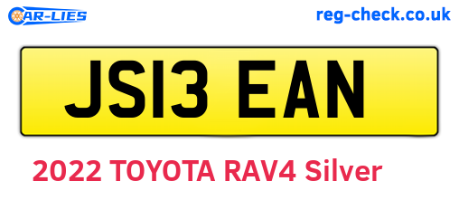 JS13EAN are the vehicle registration plates.