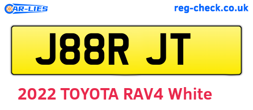 J88RJT are the vehicle registration plates.