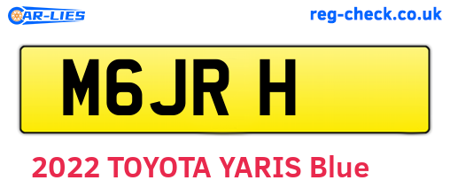 M6JRH are the vehicle registration plates.