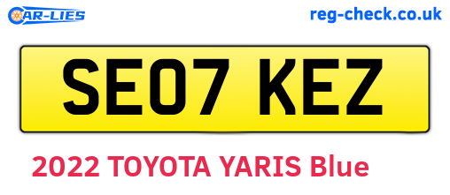 SE07KEZ are the vehicle registration plates.