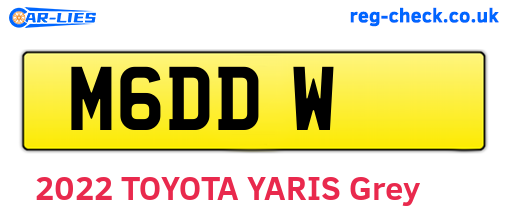 M6DDW are the vehicle registration plates.