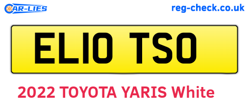 EL10TSO are the vehicle registration plates.